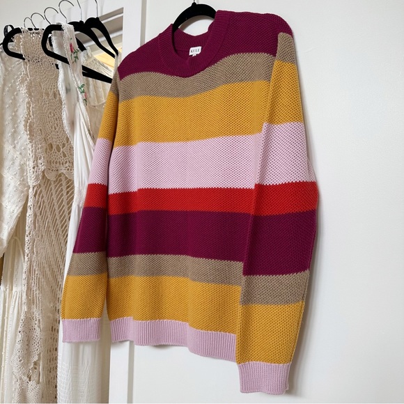 KULE Sweaters - Kule Striped Knit Pullover Sweater Medium M